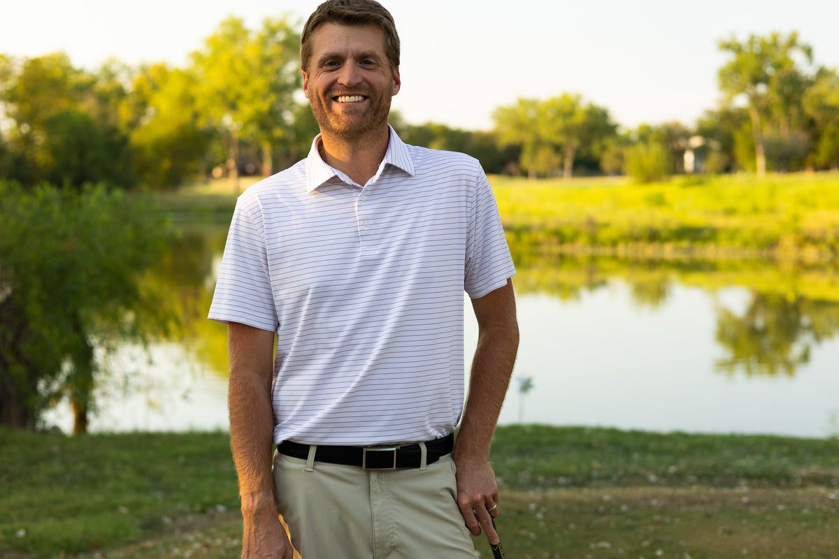 Open Road Stripe Men's Polo