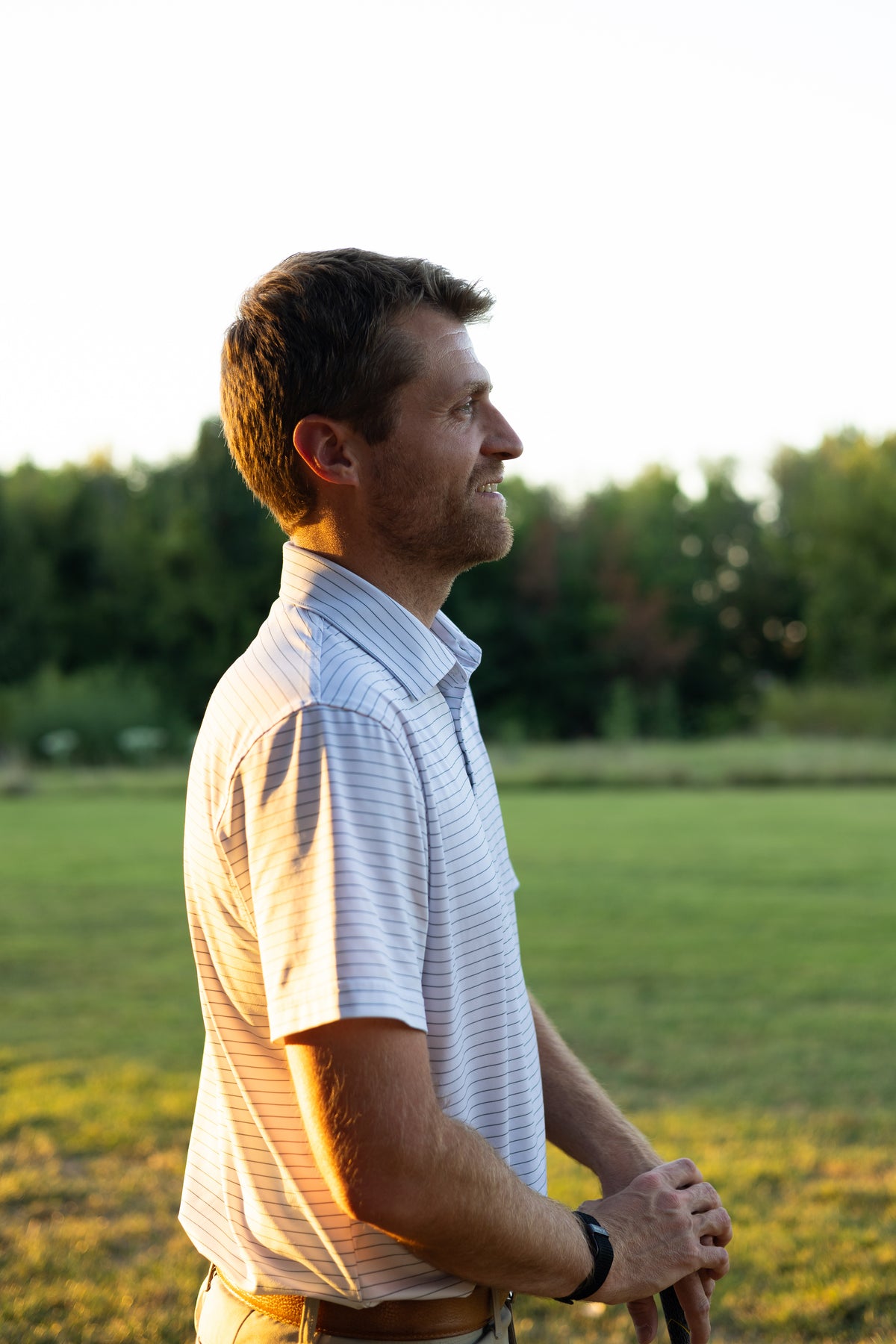 Open Road Stripe Men's Polo