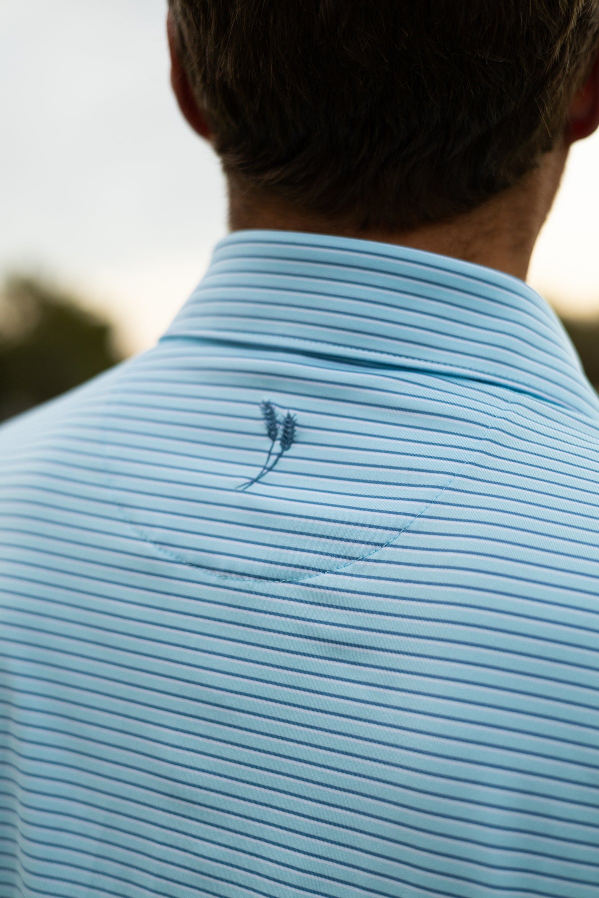Fairway Stripe Polo - Blue Skies